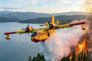 Canadair CL-215 aircraft manufactured by Canadair
