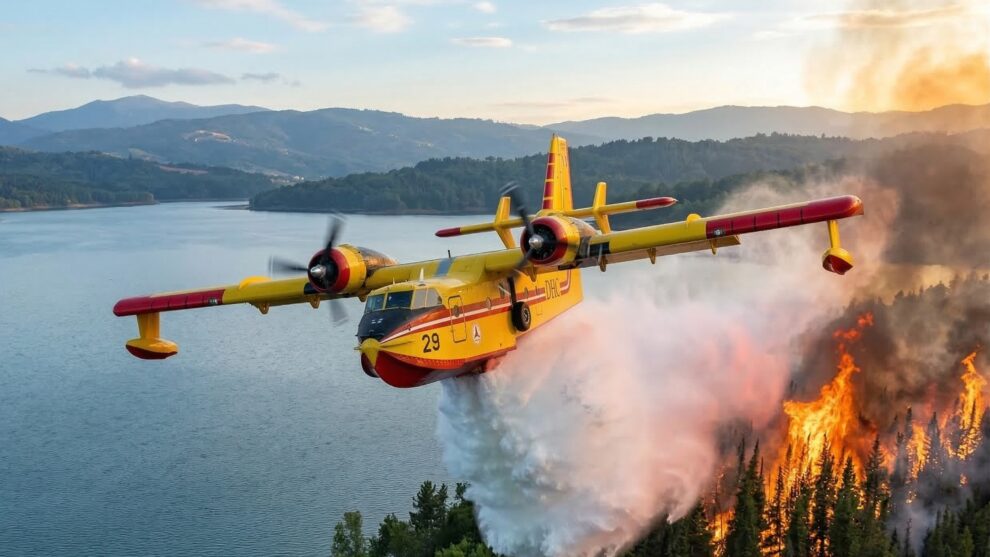 Canadair CL-215 aircraft manufactured by Canadair