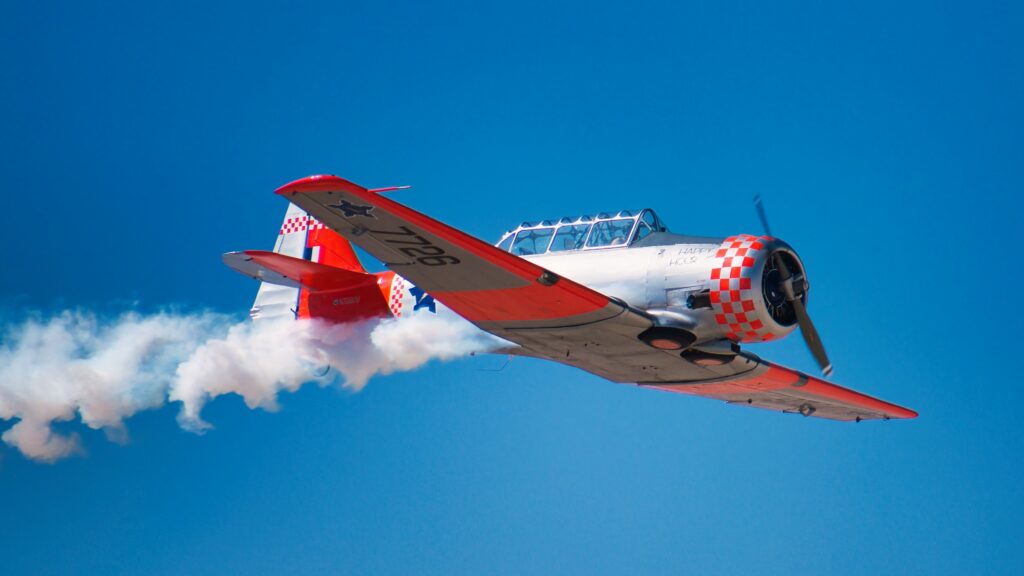 The 600-horsepower engine of the WWII military trainer