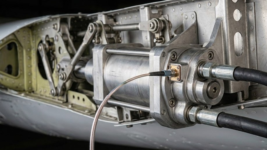 flight control computer integration path leading to a rugged opto hydraulic actuator on an aircraft wing