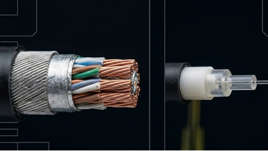 electromagnetic interference challenges comparison between shielded copper and fiber optic for fly by wire vs fly by light