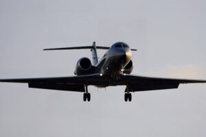 Gulfstream IV long-range business jet in flight